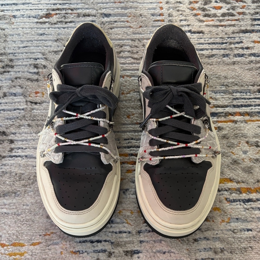 Jordan Black and White Low-Top Sneakers